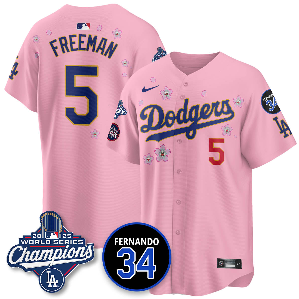 LAD Tokyo 2025 World Series Champions Jersey - Stitched