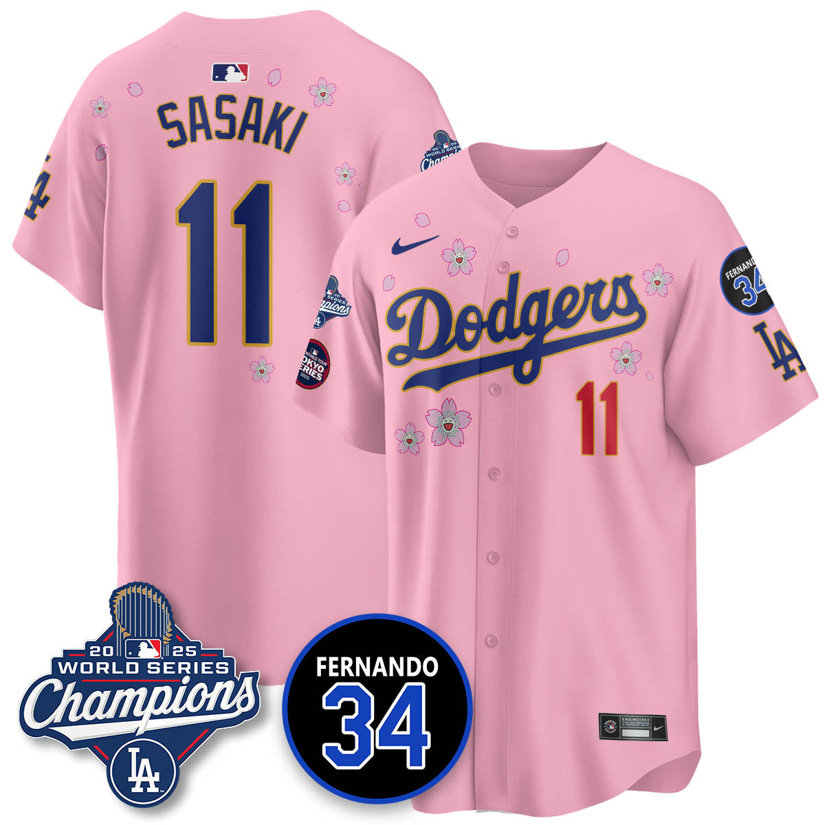 LAD Tokyo 2025 World Series Champions Jersey - Stitched