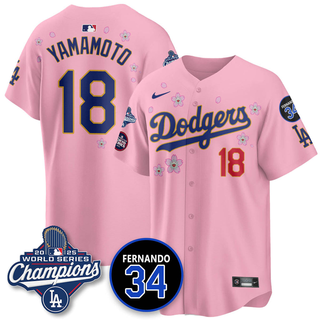 LAD Tokyo 2025 World Series Champions Jersey - Stitched