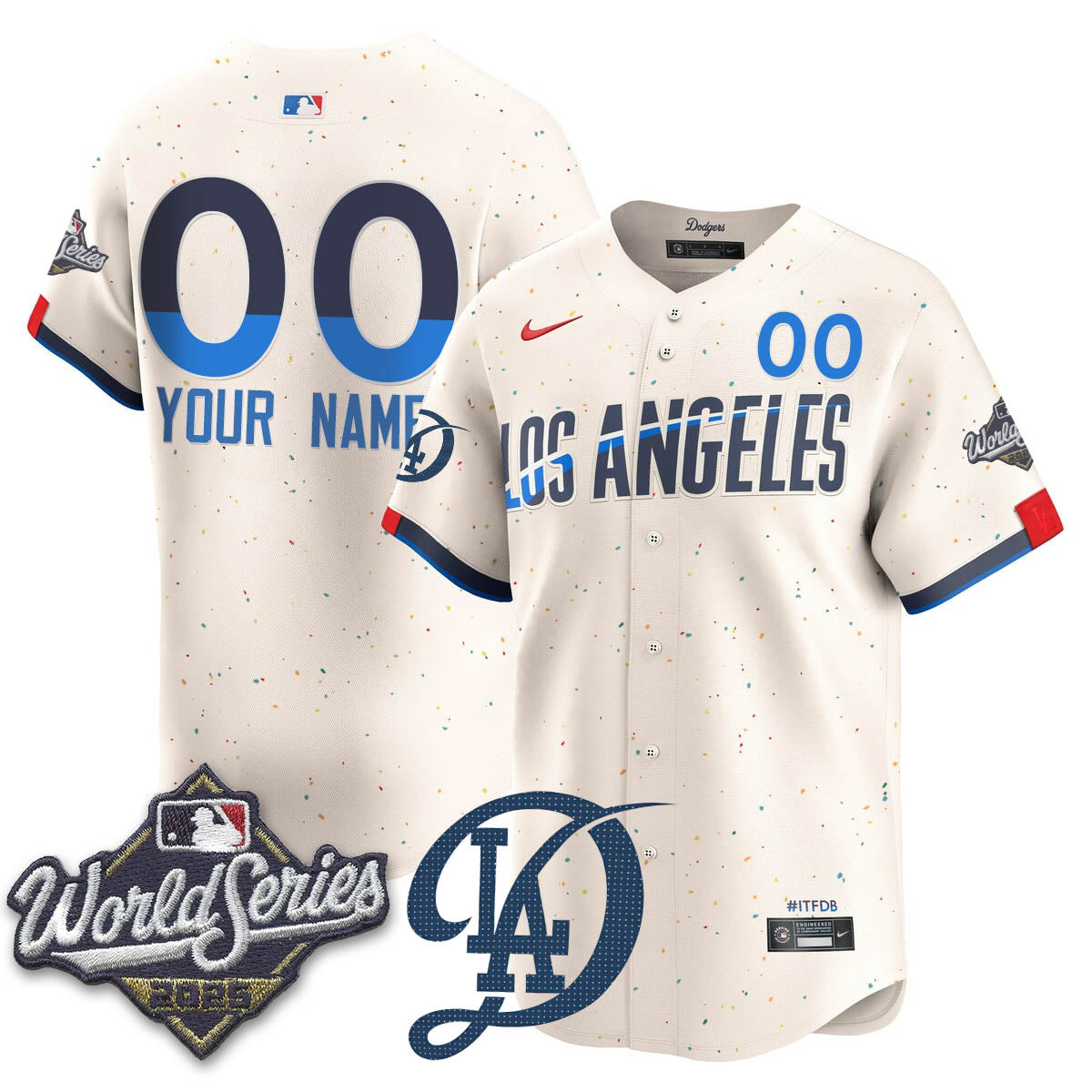 LAD 2025 World Series Custom Jersey - Stitched