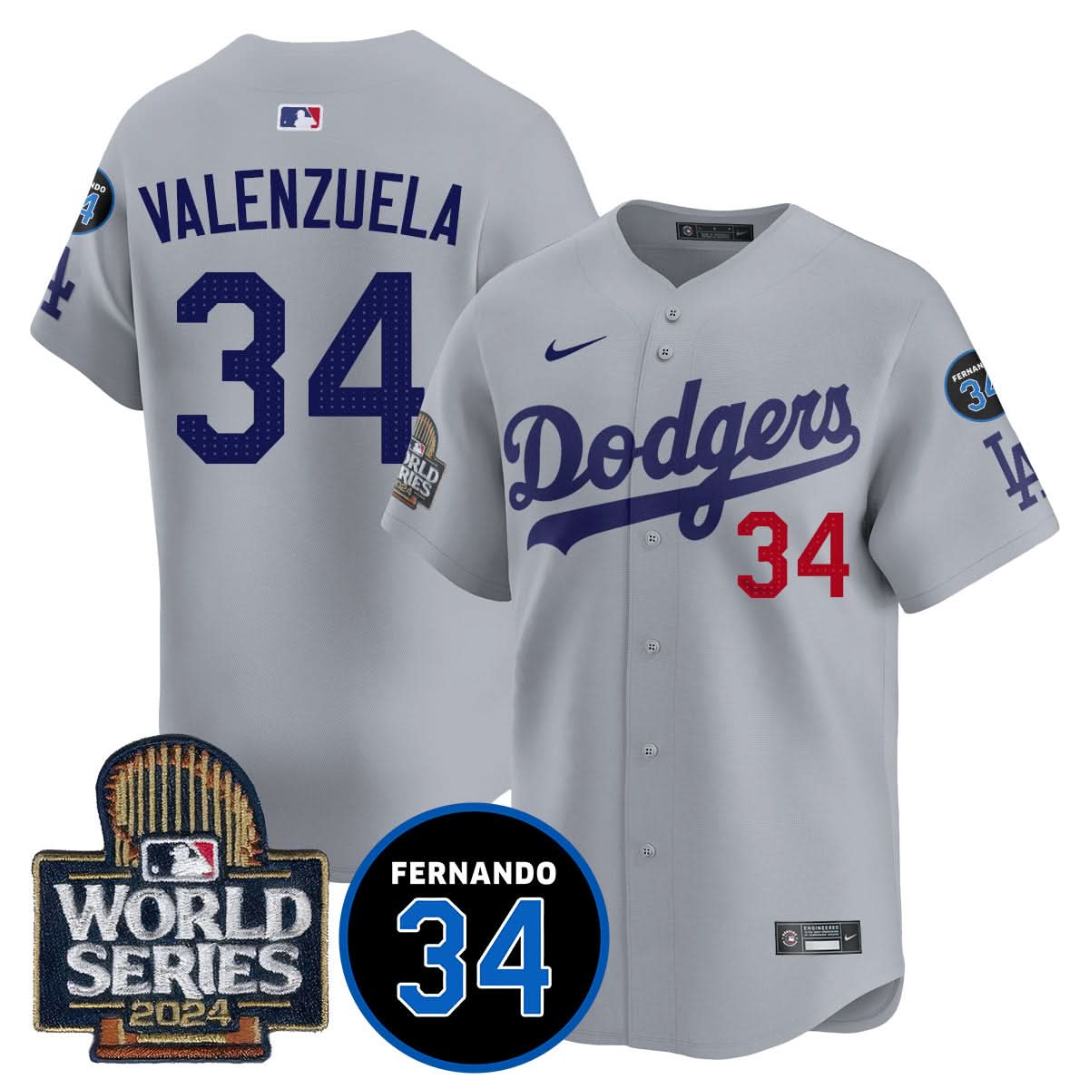 LAD Fernando Valenzuela Memorial Jersey - Stitched
