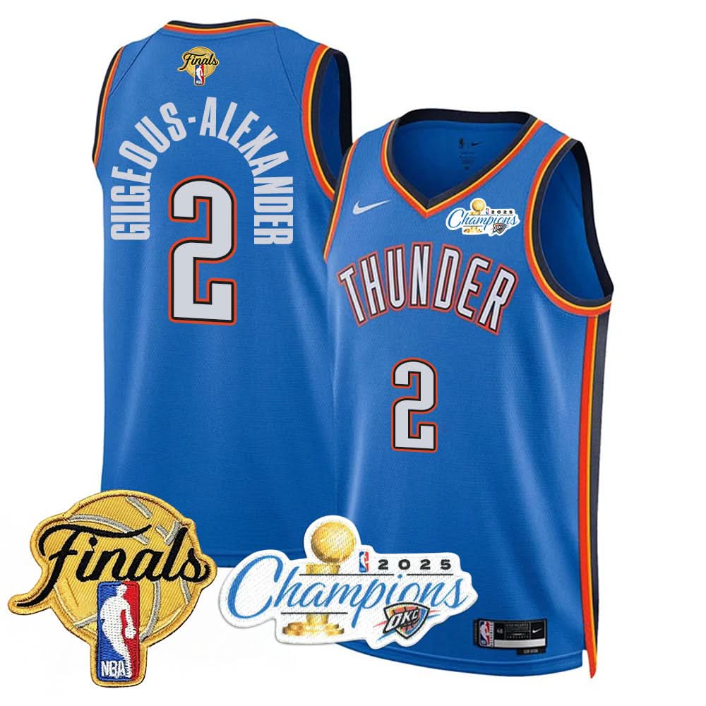 OKC 2025 Basketball  Champions Jersey - Stitched