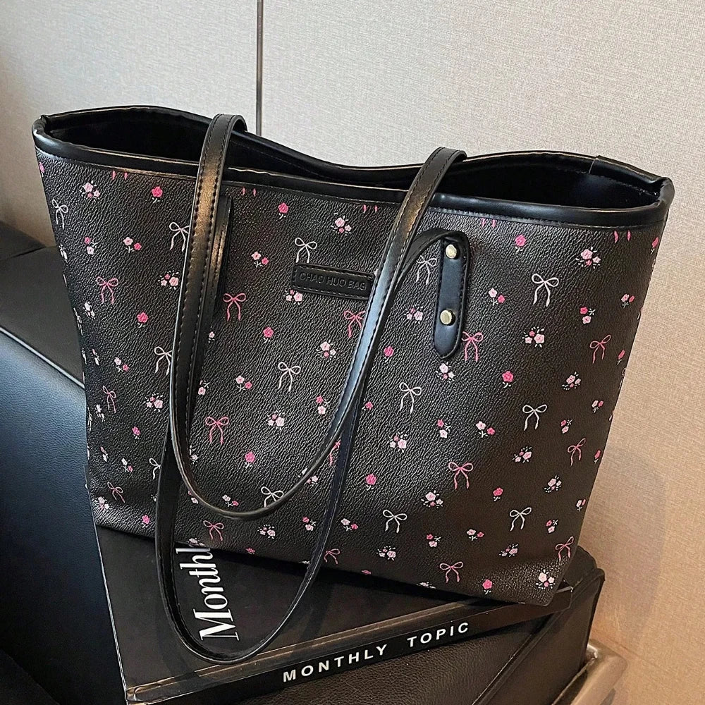 Women Tote Bag Fashion Underarm Pouch Large Capacity Soft Pu Leather Shoulder Bag Retro Crossbody Bag Casual Portable BucketBags