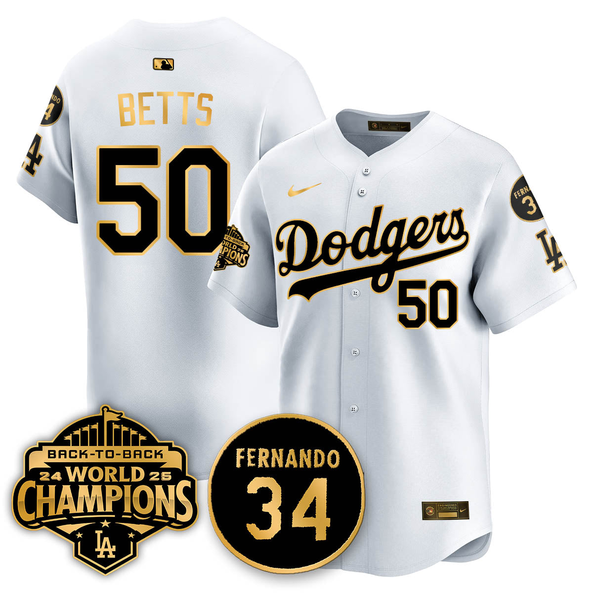 LAD 2025 Back To Back Champions Jersey - Stitched