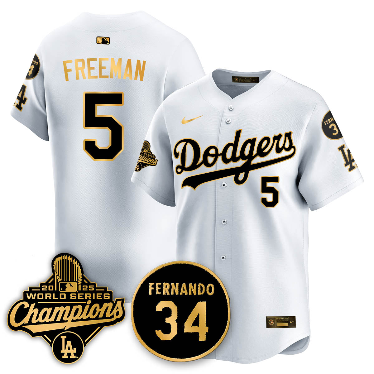LAD 2025 World Series Champions Jersey - Stitched