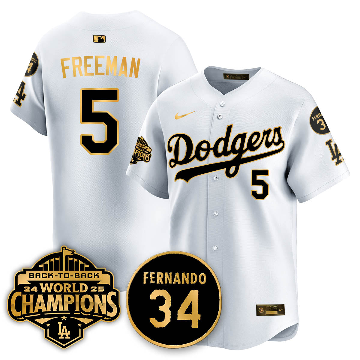 LAD 2025 Back To Back Champions Jersey - Stitched