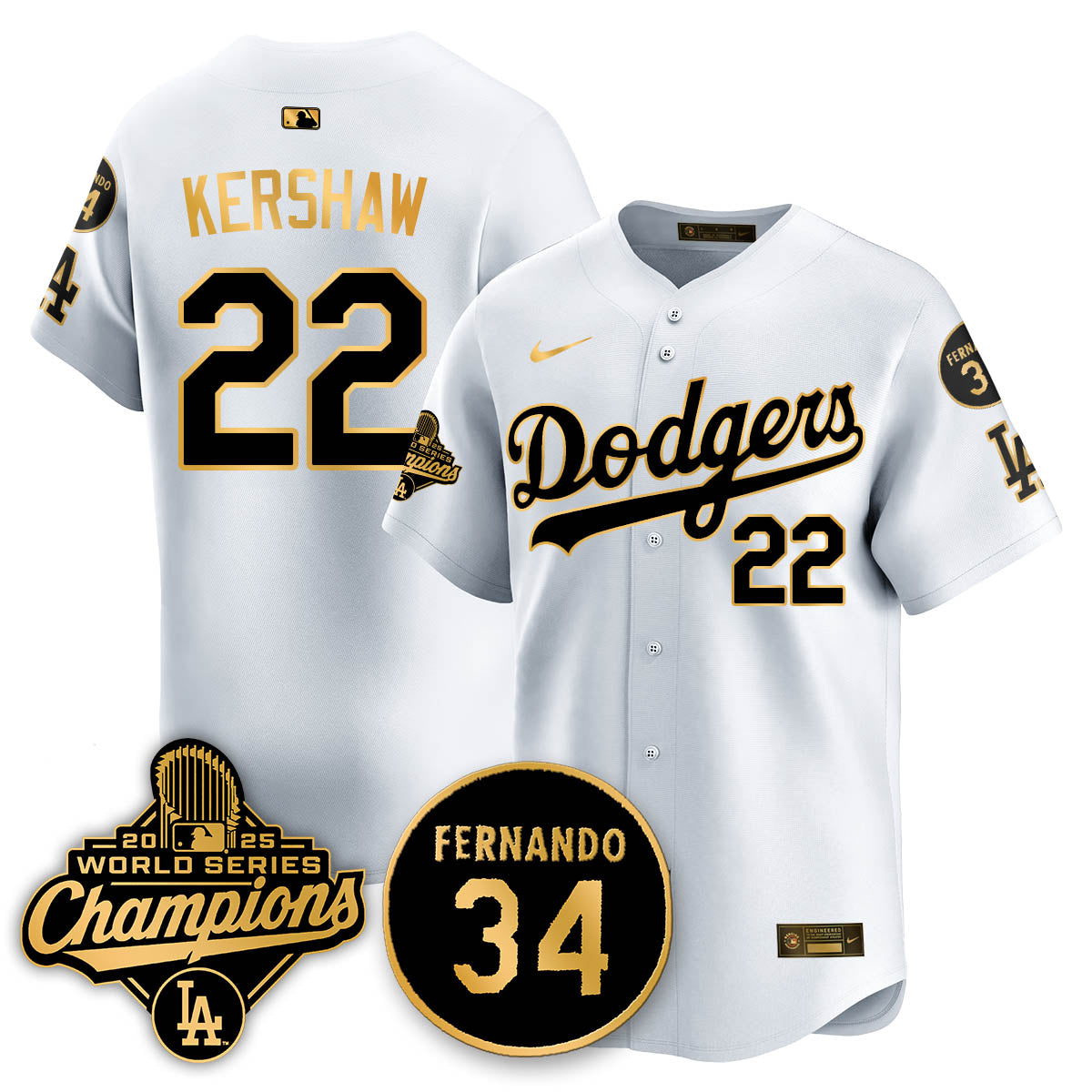 LAD 2025 World Series Champions Jersey - Stitched