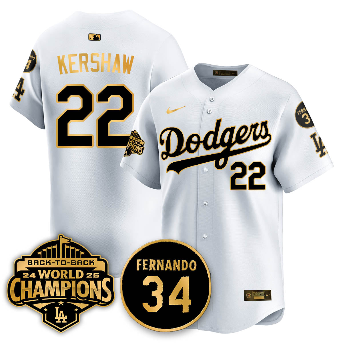 LAD 2025 Back To Back Champions Jersey - Stitched