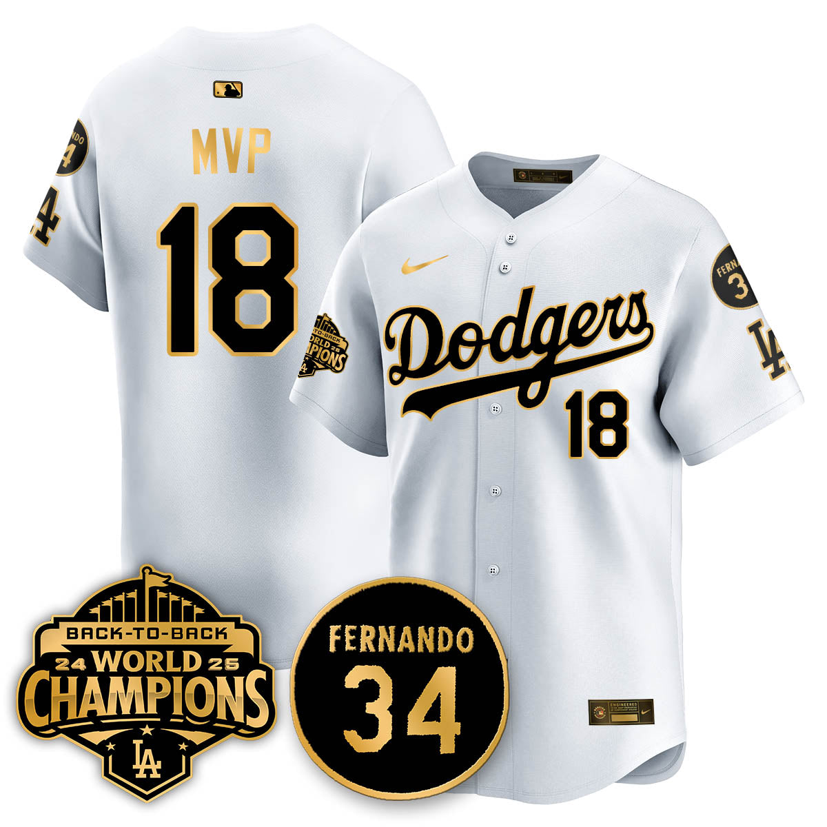 LAD 2025 Back To Back Champions Jersey - Stitched