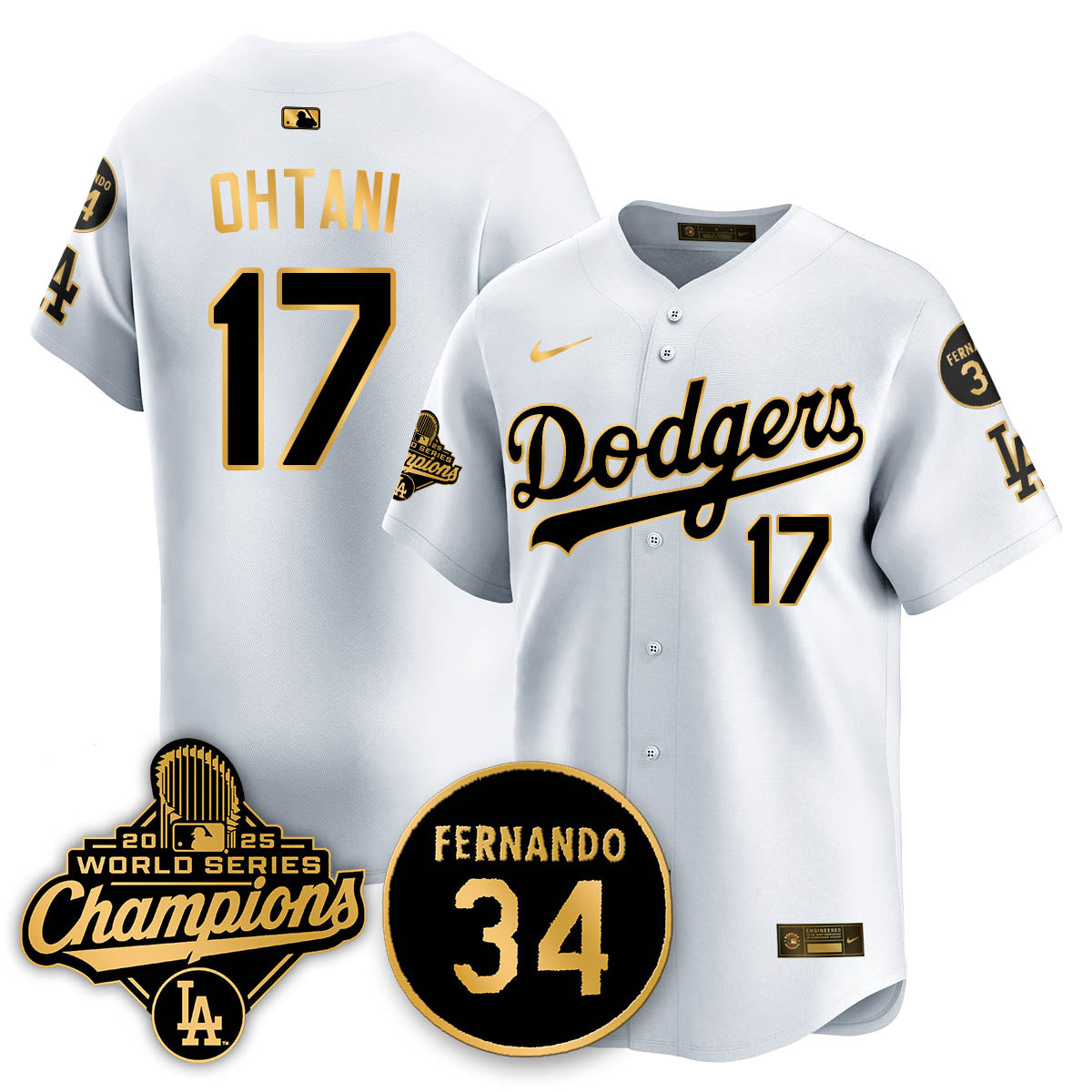 LAD 2025 World Series Champions Jersey - Stitched