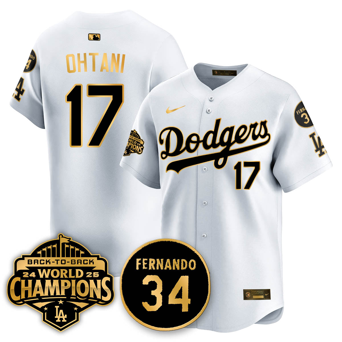 LAD 2025 Back To Back Champions Jersey - Stitched
