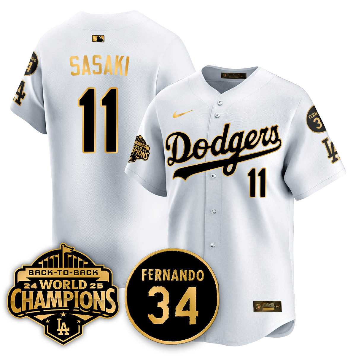 LAD 2025 Back To Back Champions Jersey - Stitched