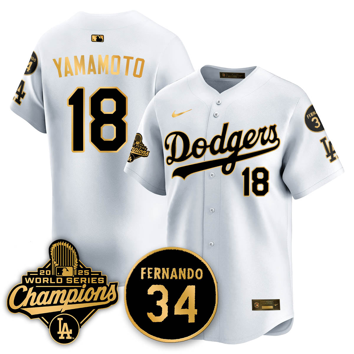 LAD 2025 World Series Champions Jersey - Stitched