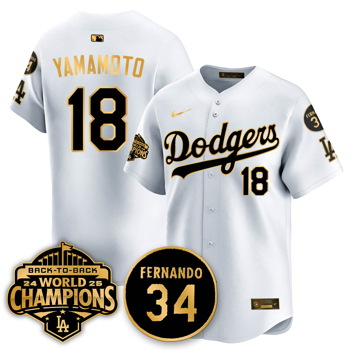 LAD 2025 Back To Back Champions Jersey - Stitched
