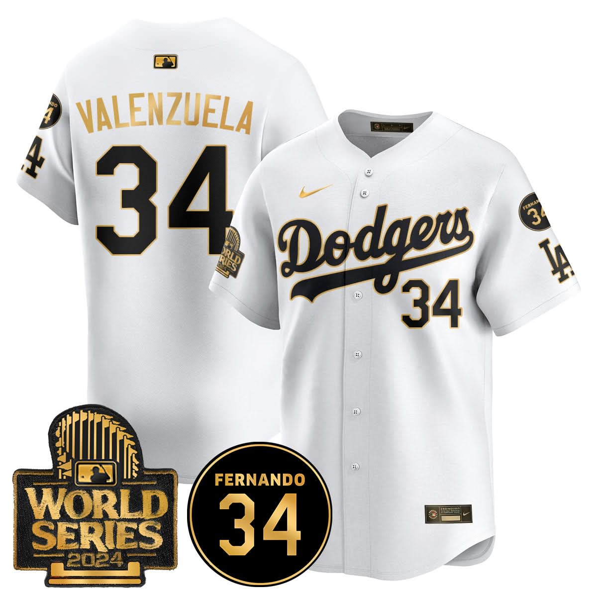 LAD Fernando Valenzuela Memorial Jersey - Stitched