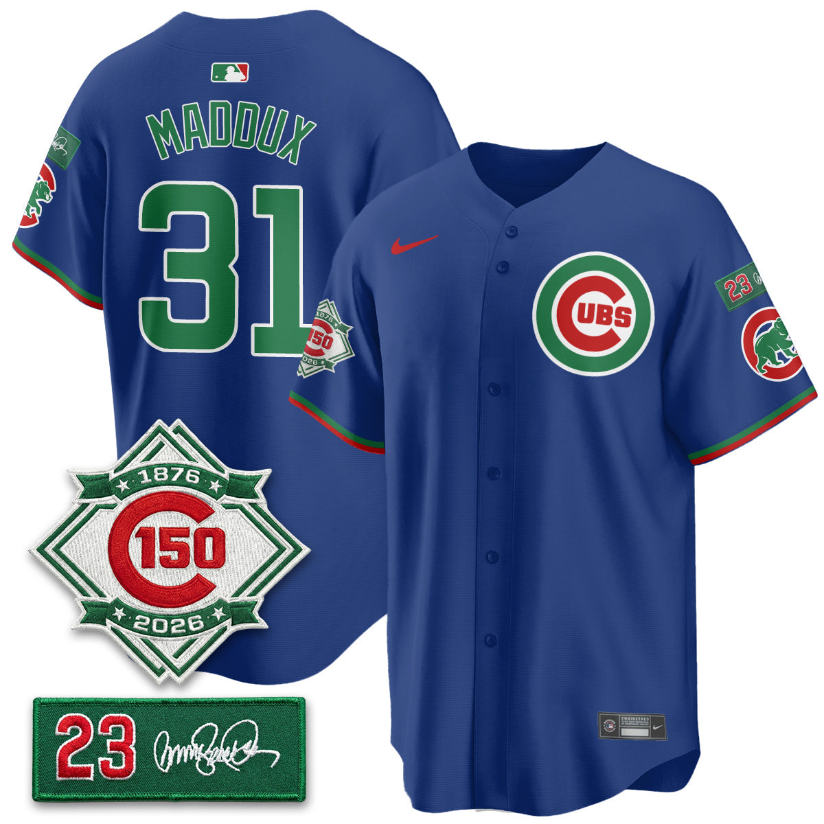 CHC Limited Mexico Jersey - 150th Anniversary + Ryne Sandberg Tribute Patch Stitched