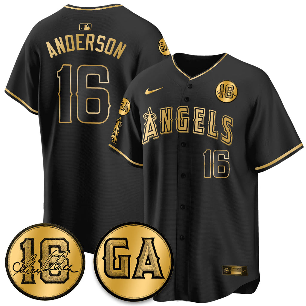 LAA Garret Anderson Tribute Patch Vapor Jersey - Stitched V2