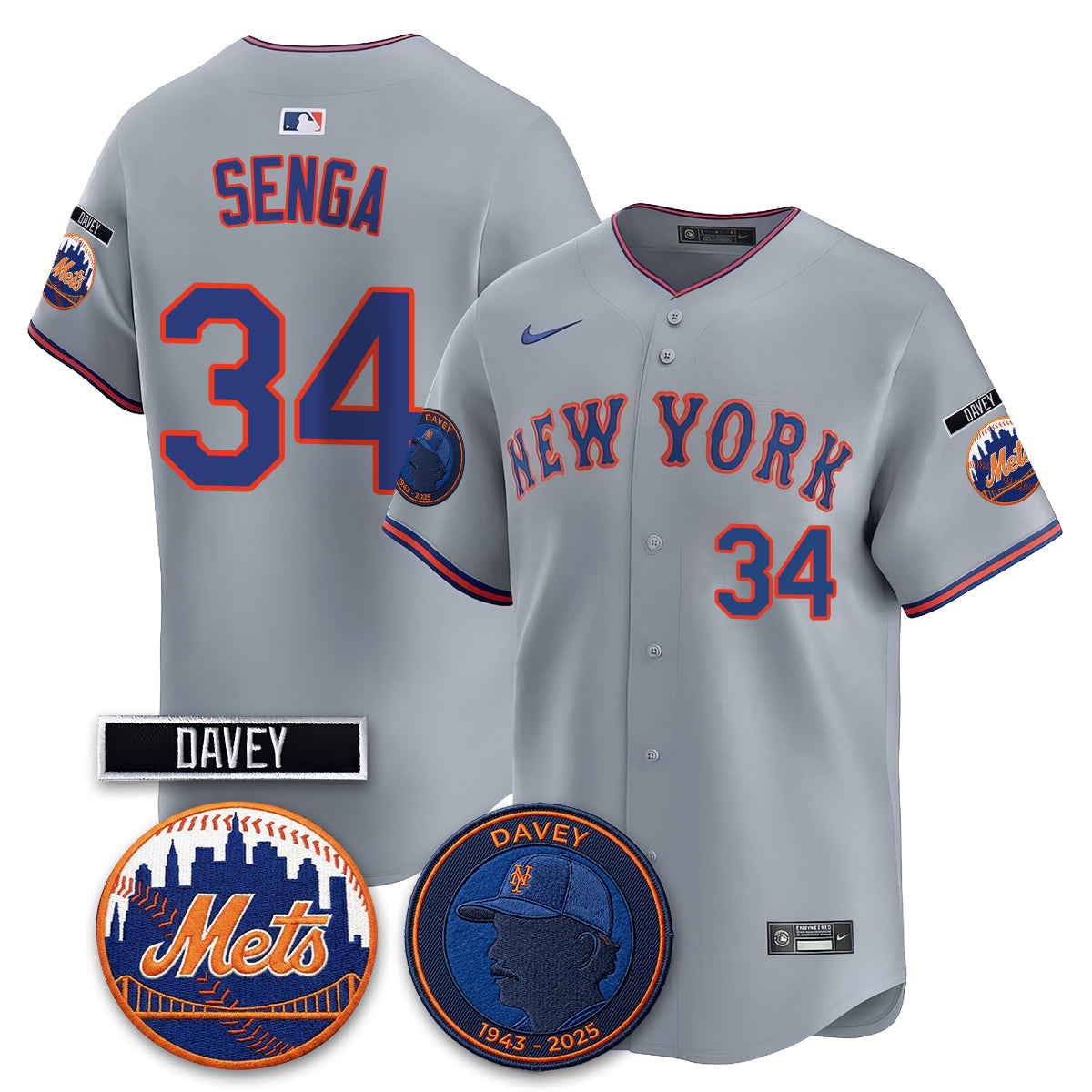 NYM 2026 Davey Johnson In Memoriam Vapor Limited Jersey - Stitched