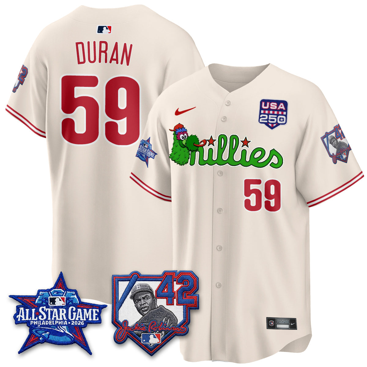 PHI Phanatic 2026 New Era & 250th USA Vapor Limited Jersey - All Star Game - Stitched