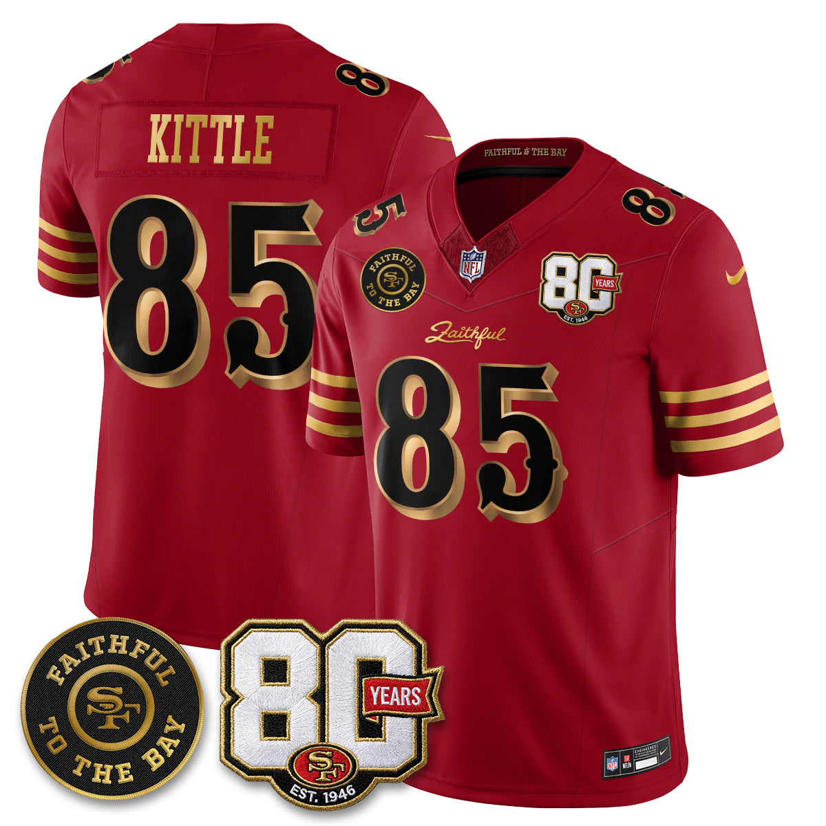 SF “Rivalries” Vapor Limited Jersey - Faithful To The Bay Patch - Stitched