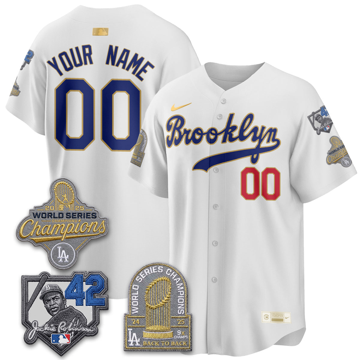 LAD 2026 Brooklyn Jackie Robinson Limited Custom Jersey - Stitched