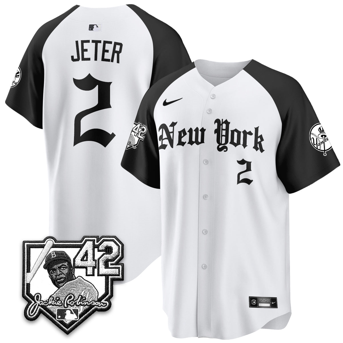 NYY 2026 Jackie Robinson Day Gothic Vapor Limited Jersey - Stitched