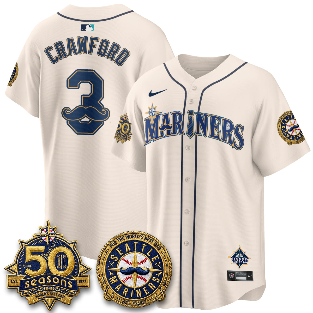 SEA Happy Father's Day Vapor Jersey - Stitched