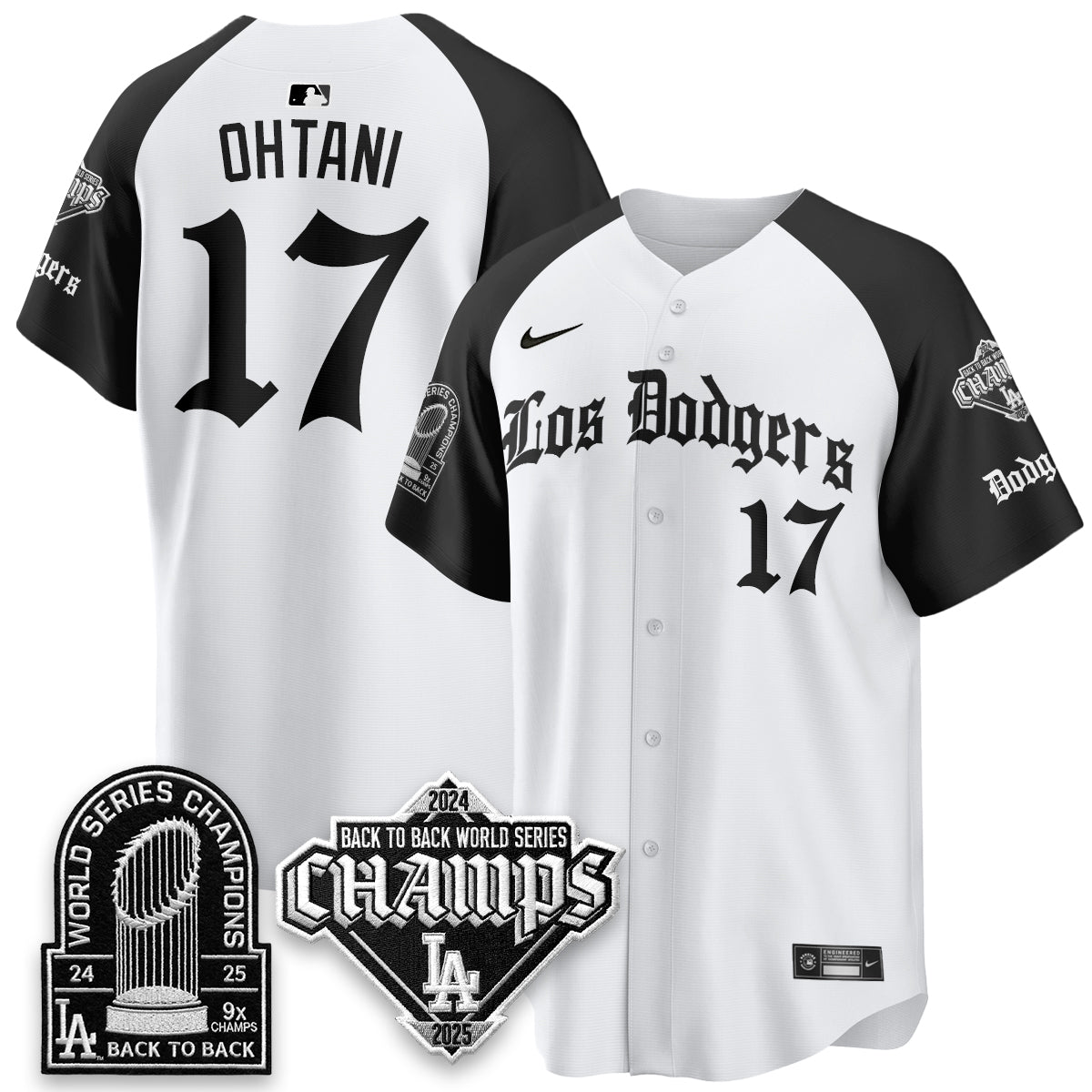 LAD World Series Champions B2B Patch Vapor Premier Limited Gothic Edition Jersey - Stitched