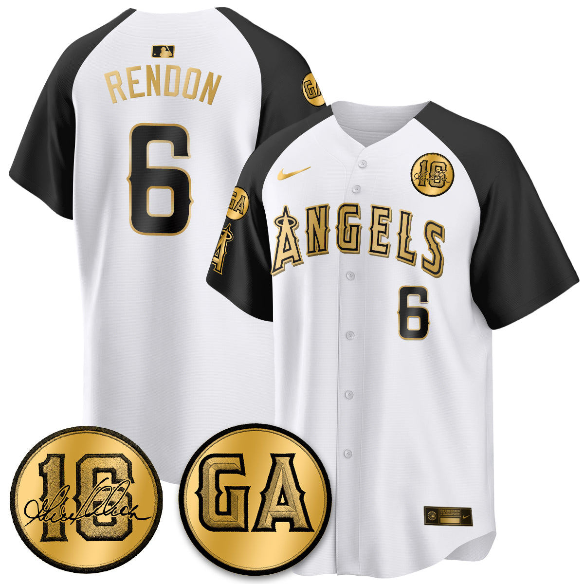 LAA Garret Anderson Tribute Patch Vapor Jersey - Stitched V2