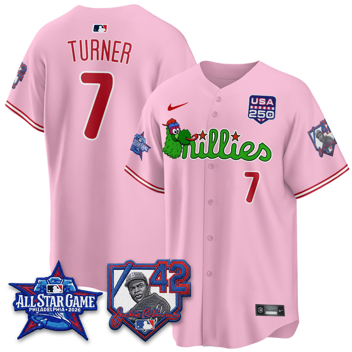 PHI Phanatic 2026 New Era & 250th USA Vapor Limited Jersey - All Star Game - Stitched