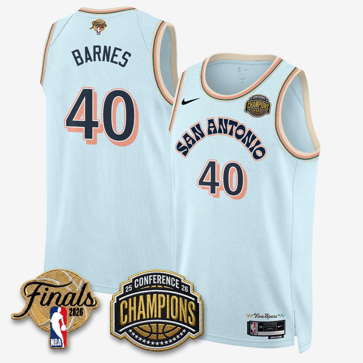 SAS 2026 Basketball  Western Conference Champions Vapor City Edition Jersey - Stitched