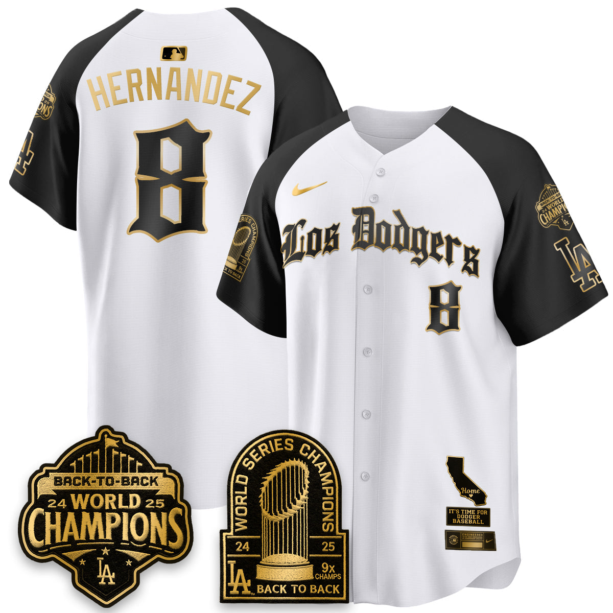 LAD World Series Champions Vapor Premier Limited Gothic Edition Jersey - Stitched