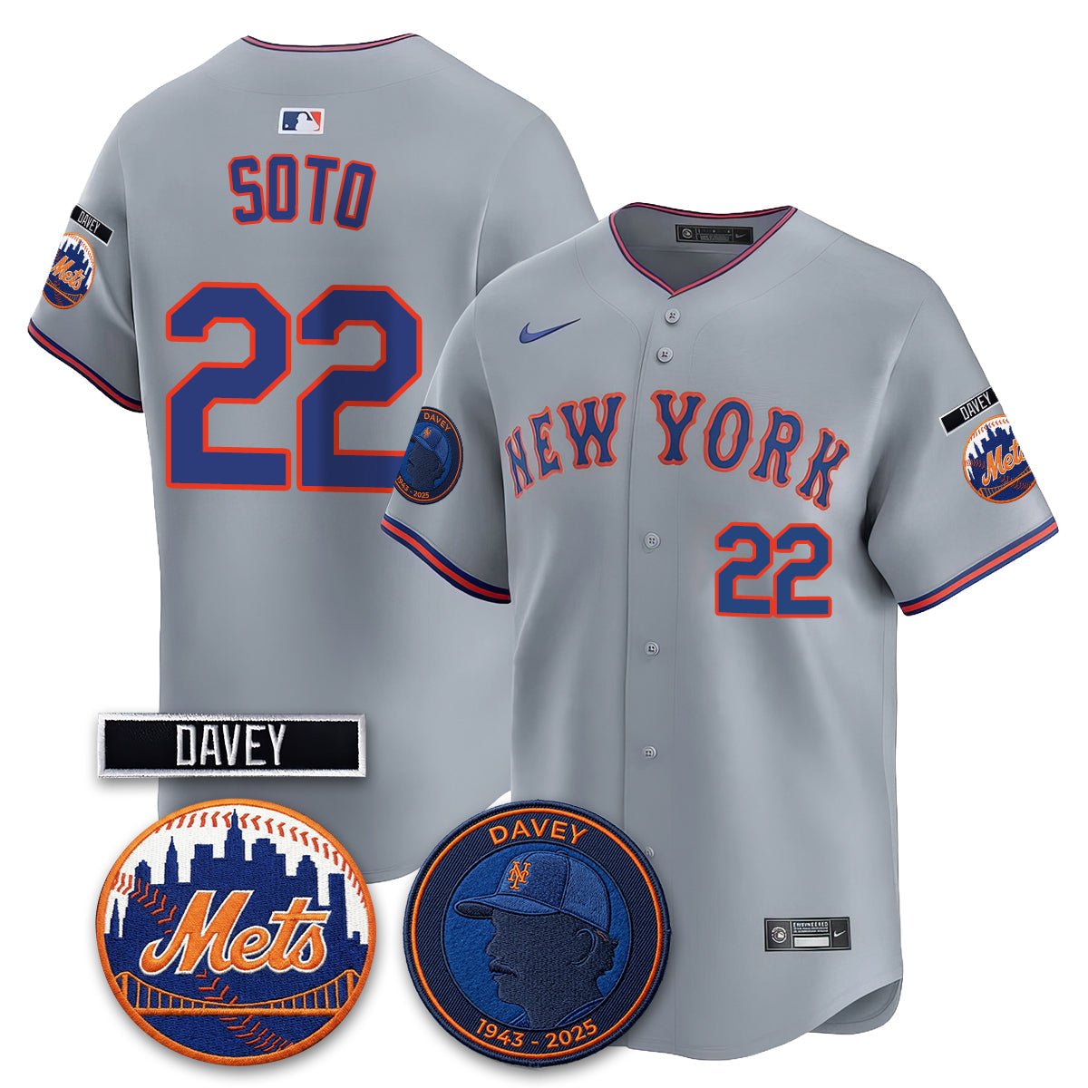 NYM 2026 Davey Johnson In Memoriam Vapor Limited Jersey - Stitched