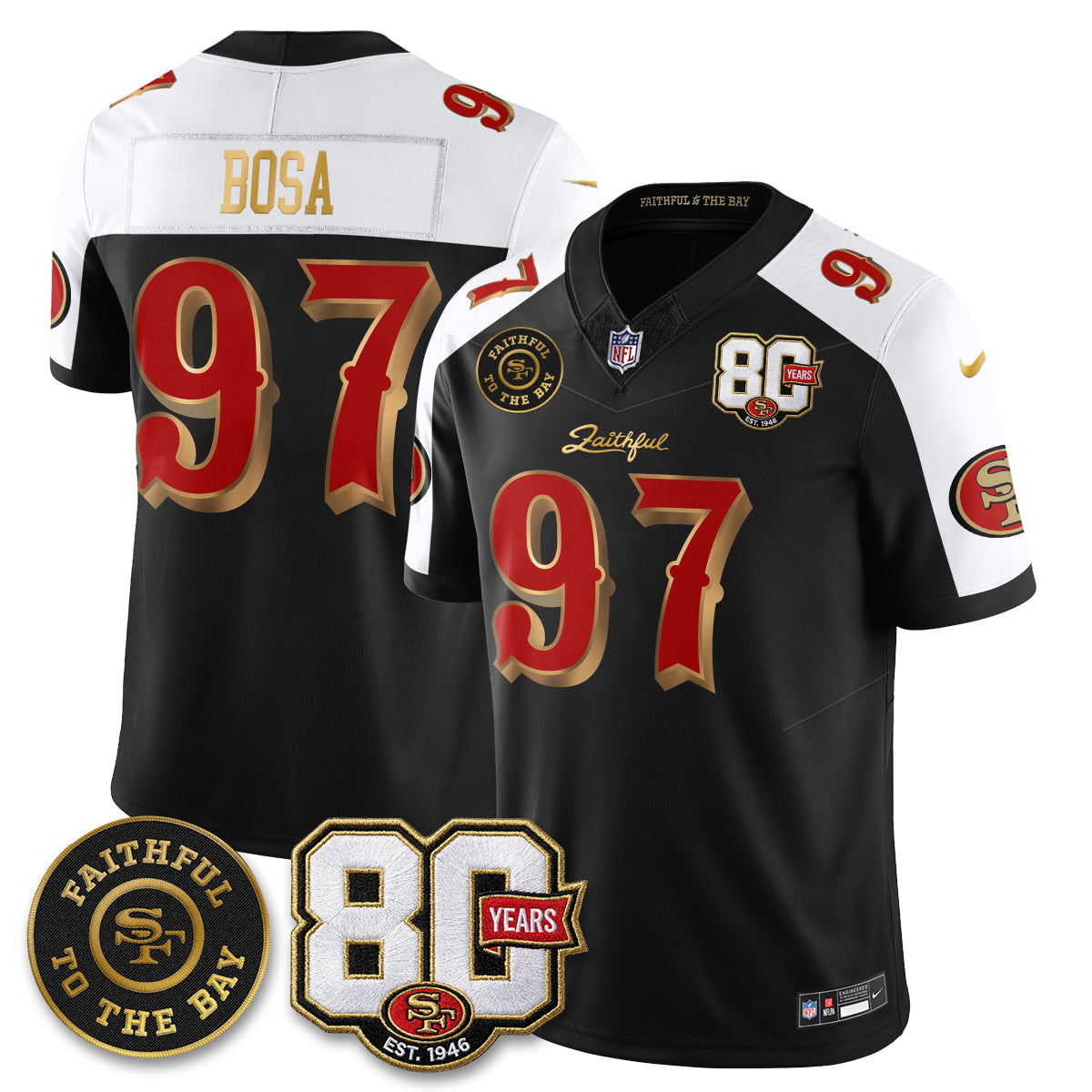 SF “Rivalries” Vapor Limited Jersey - Faithful To The Bay Patch - Stitched