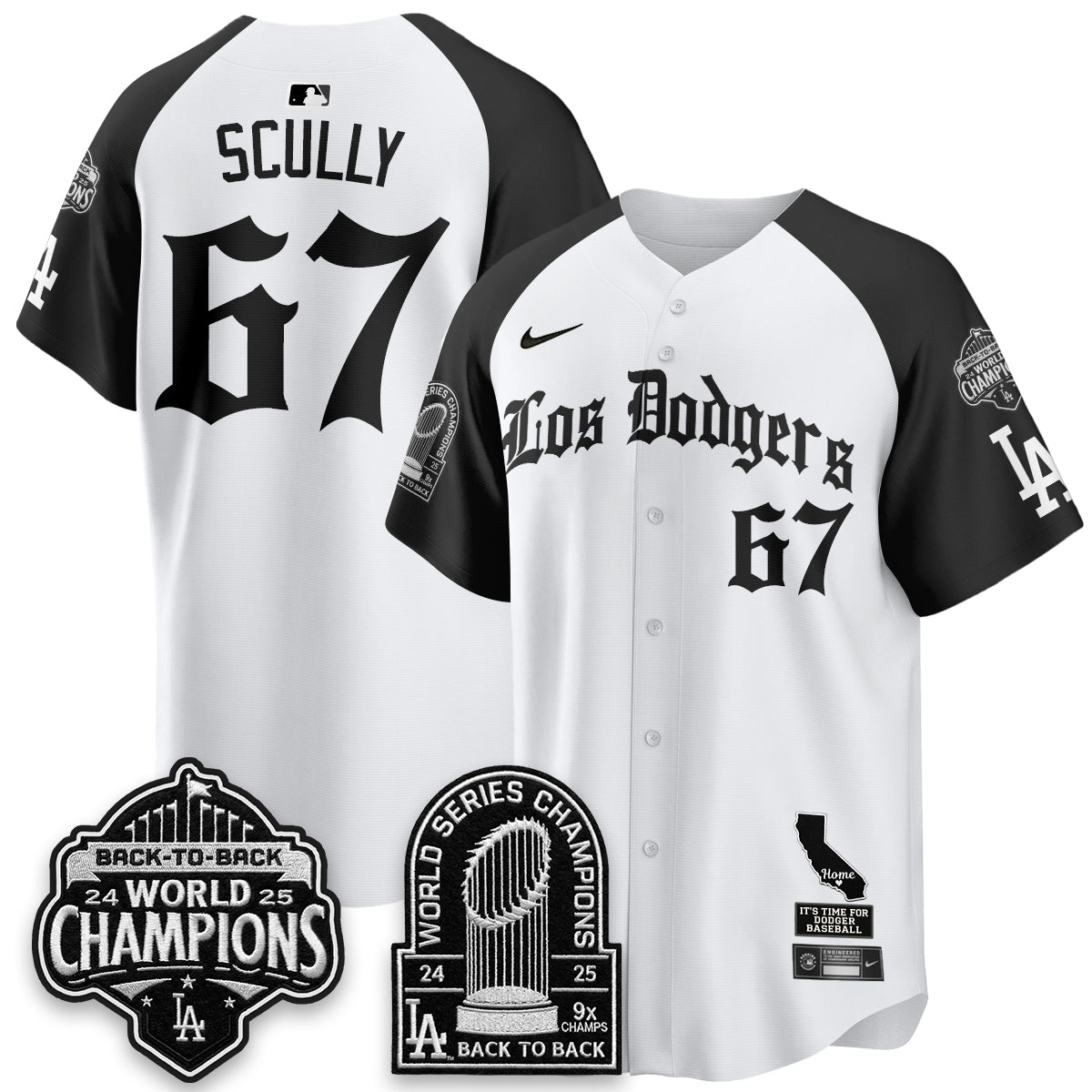 LAD World Series Champions Vapor Premier Limited Gothic Edition Jersey - Stitched