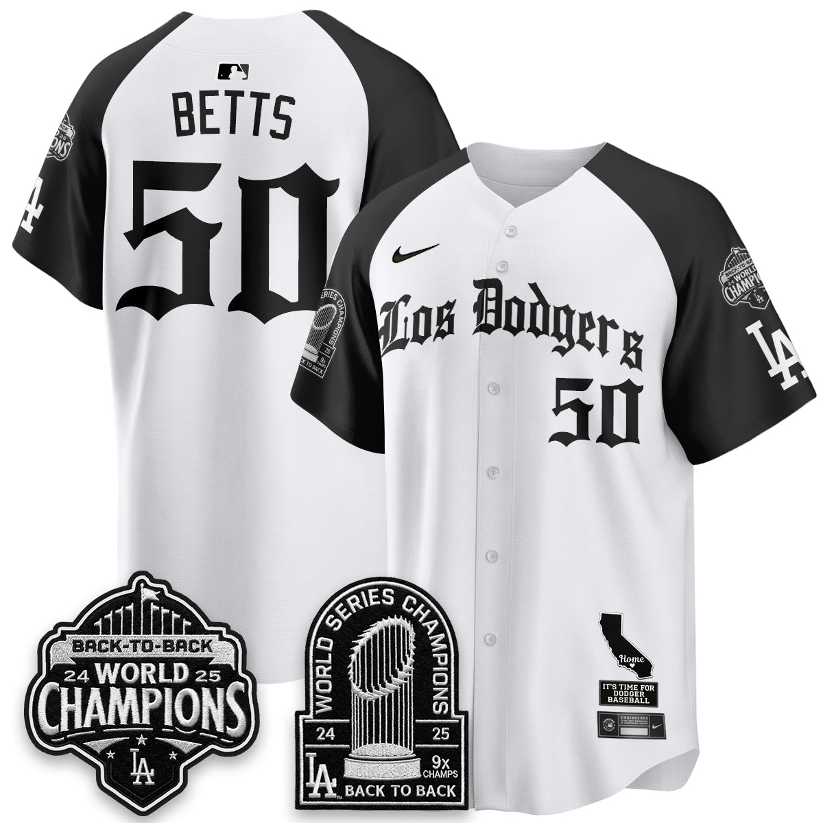 LAD World Series Champions Vapor Premier Limited Gothic Edition Jersey - Stitched