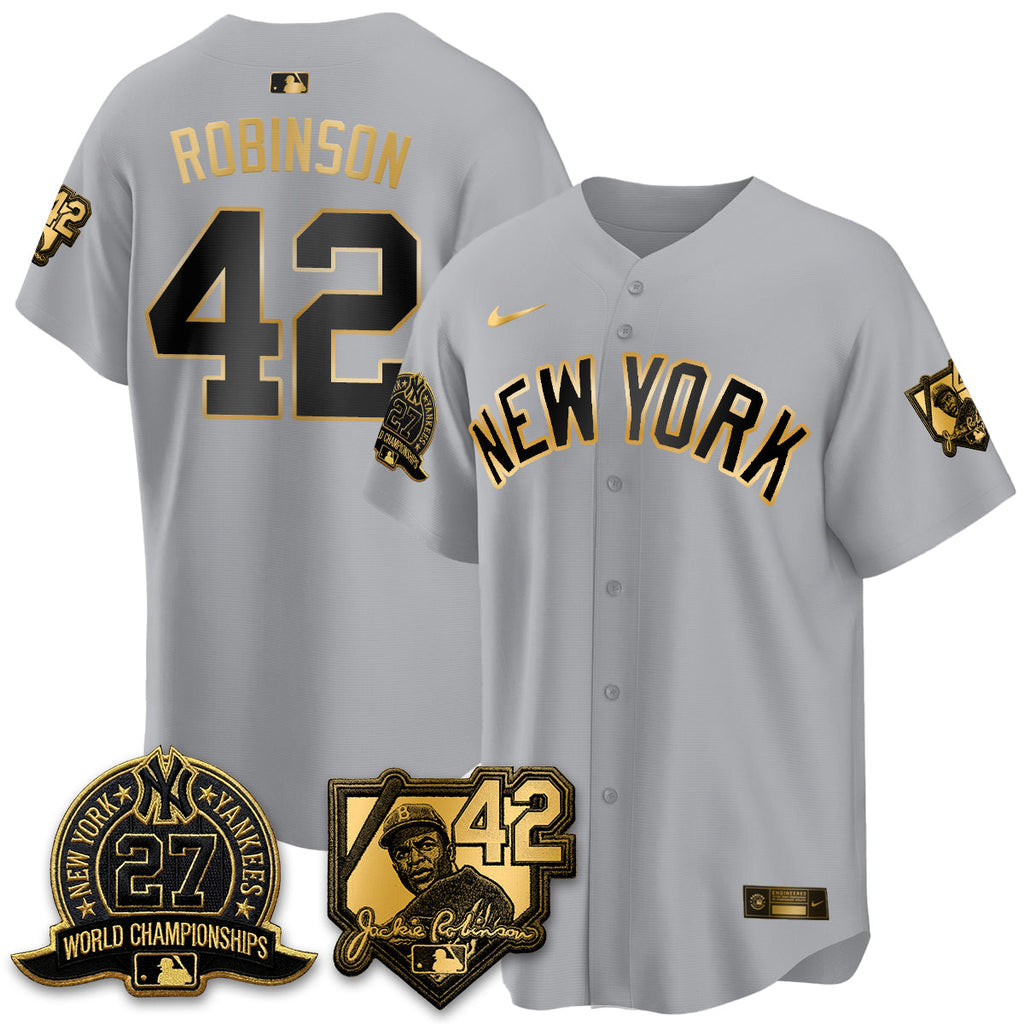 NYY 2026 Jackie Robinson Day Vapor Limited Gold Edition Jersey - Stitched