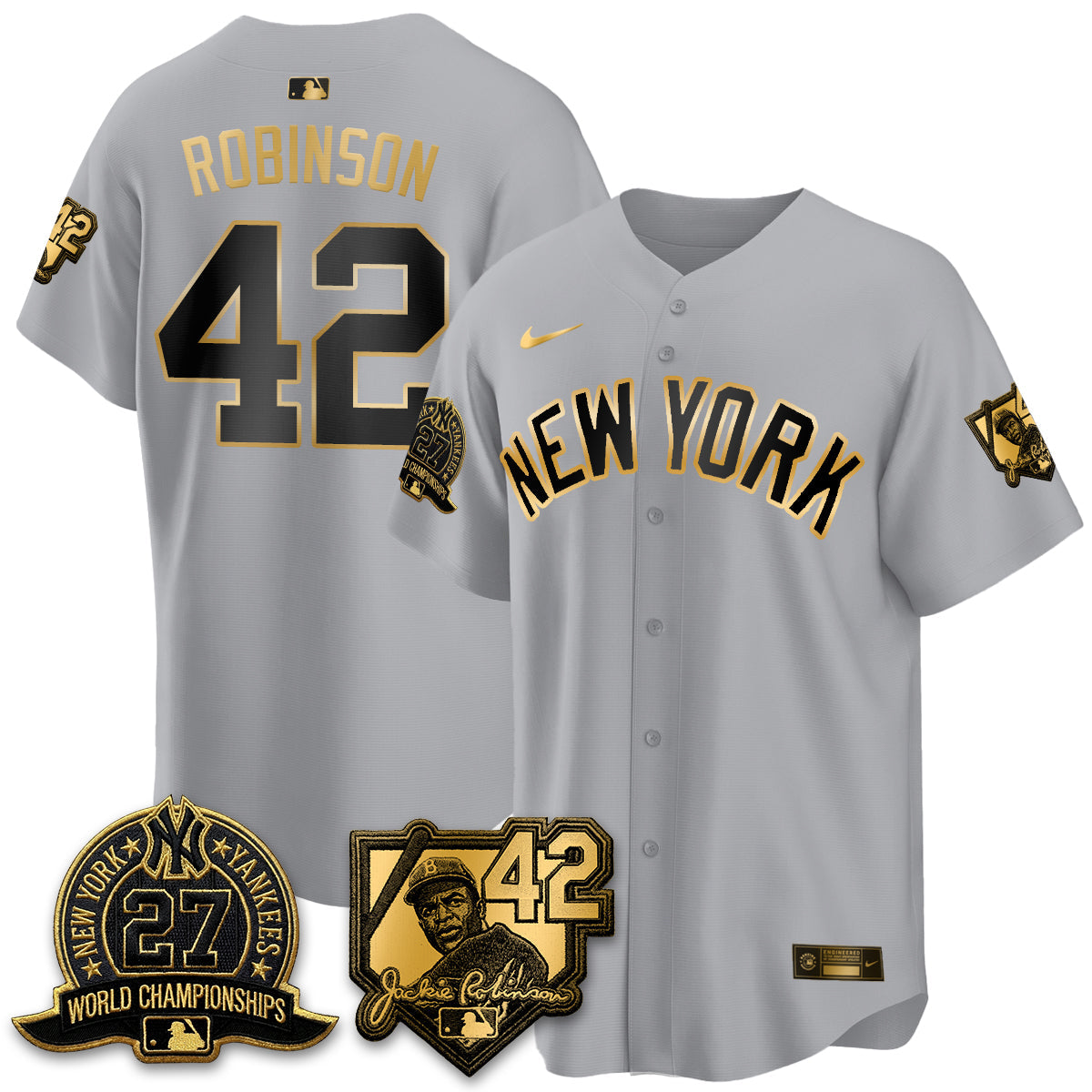 NYY 2026 Jackie Robinson Day Vapor Limited Gold Edition Jersey - Stitched