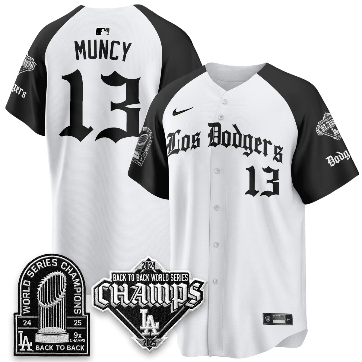 LAD World Series Champions B2B Patch Vapor Premier Limited Gothic Edition Jersey - Stitched