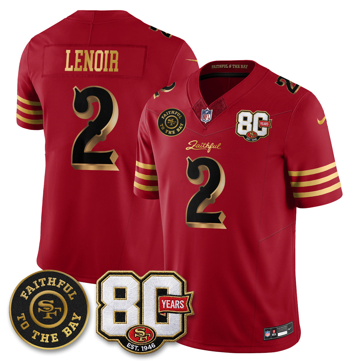 SF “Rivalries” Vapor Limited Jersey - Faithful To The Bay Patch - Stitched