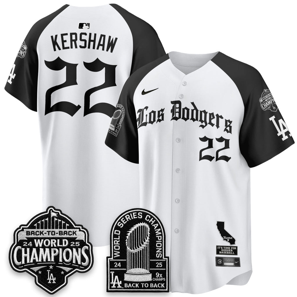 LAD World Series Champions Vapor Premier Limited Gothic Edition Jersey - Stitched