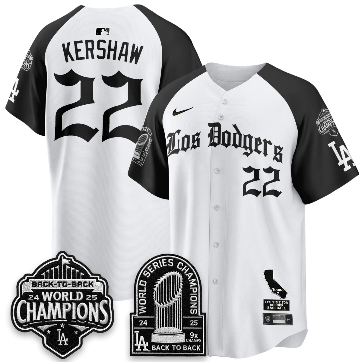 LAD World Series Champions Vapor Premier Limited Gothic Edition Jersey - Stitched