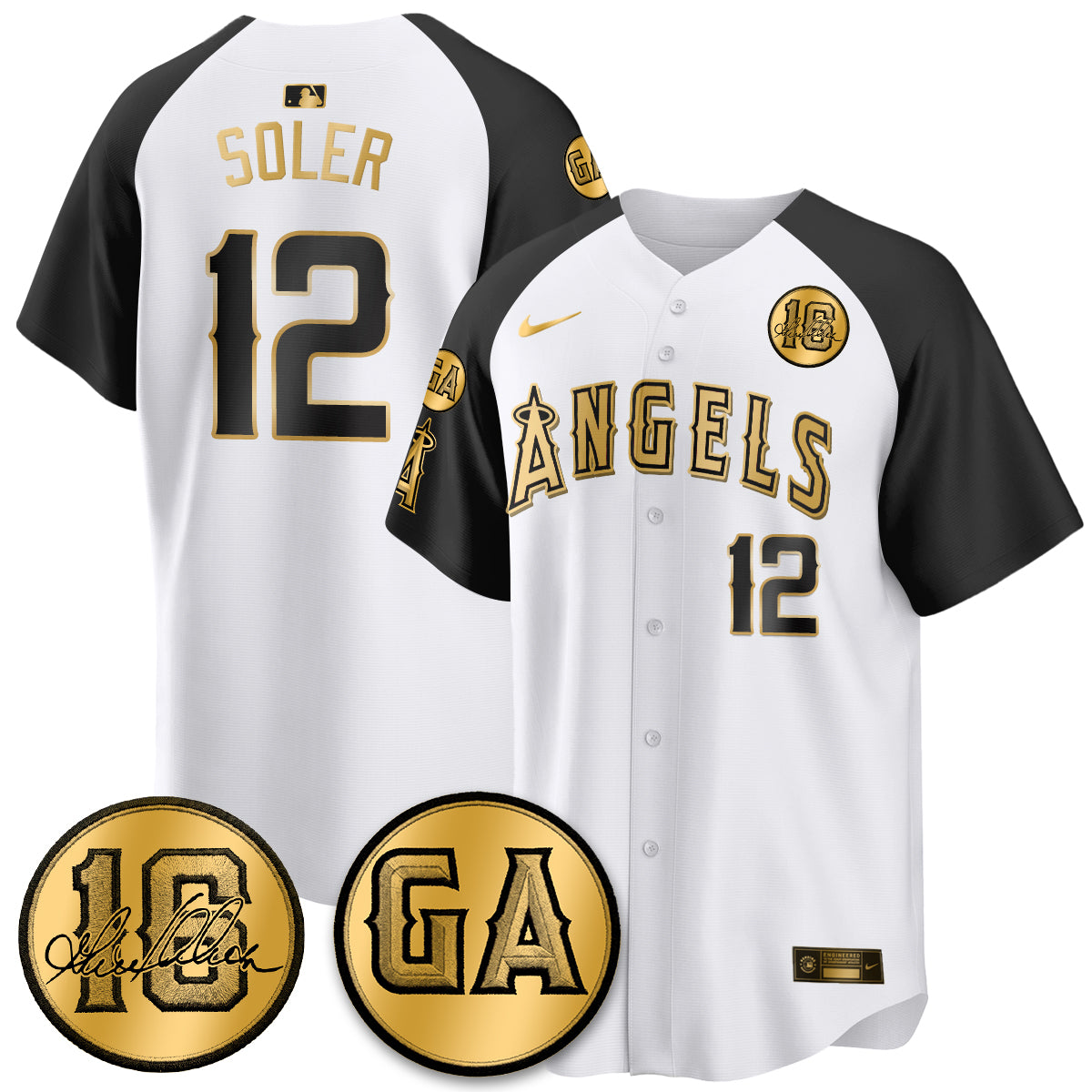 LAA Garret Anderson Tribute Patch Vapor Jersey - Stitched V2