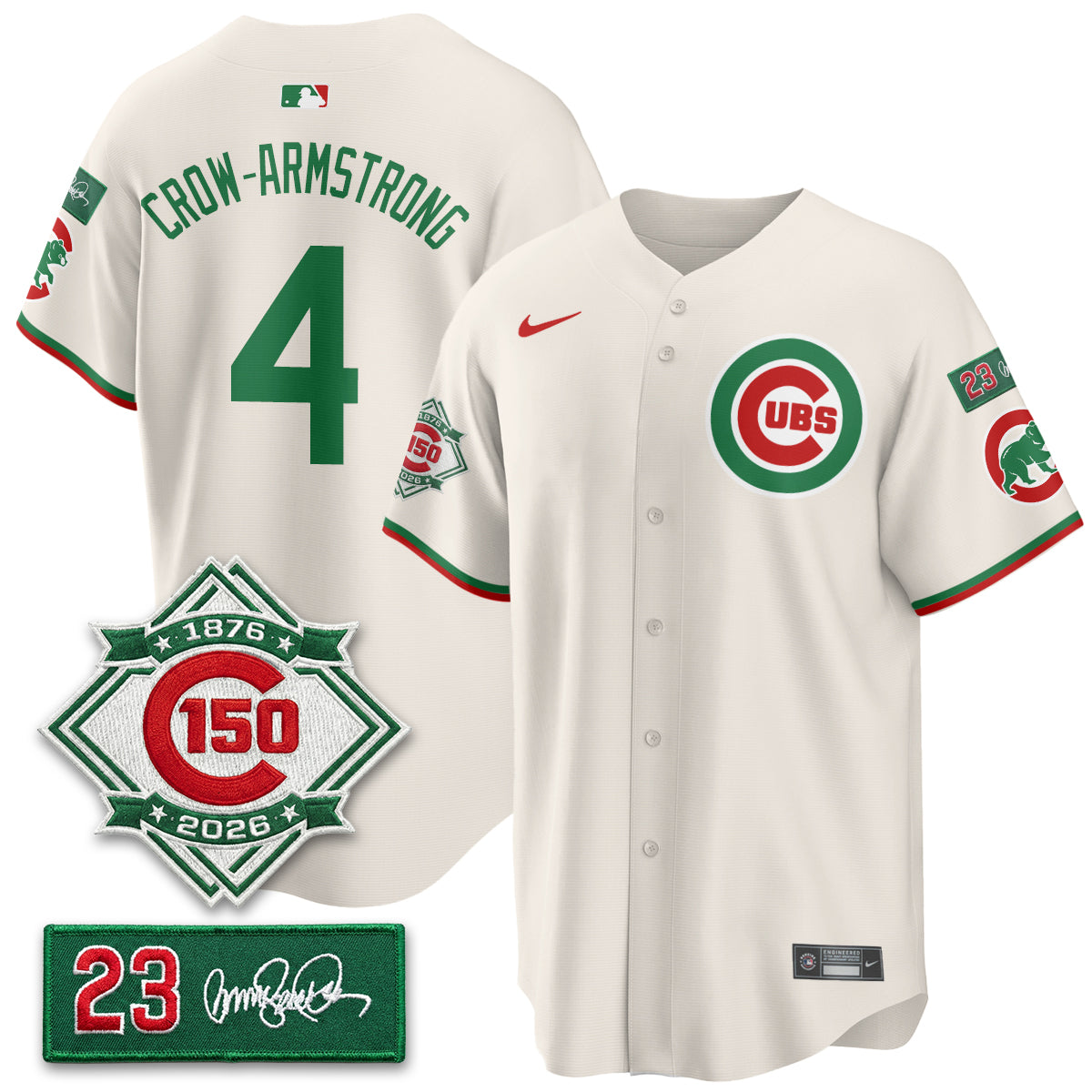 CHC Limited Mexico Jersey - 150th Anniversary + Ryne Sandberg Tribute Patch Stitched