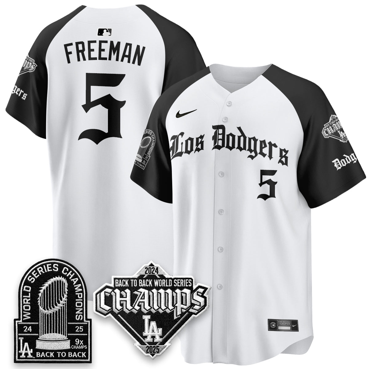 LAD World Series Champions B2B Patch Vapor Premier Limited Gothic Edition Jersey - Stitched