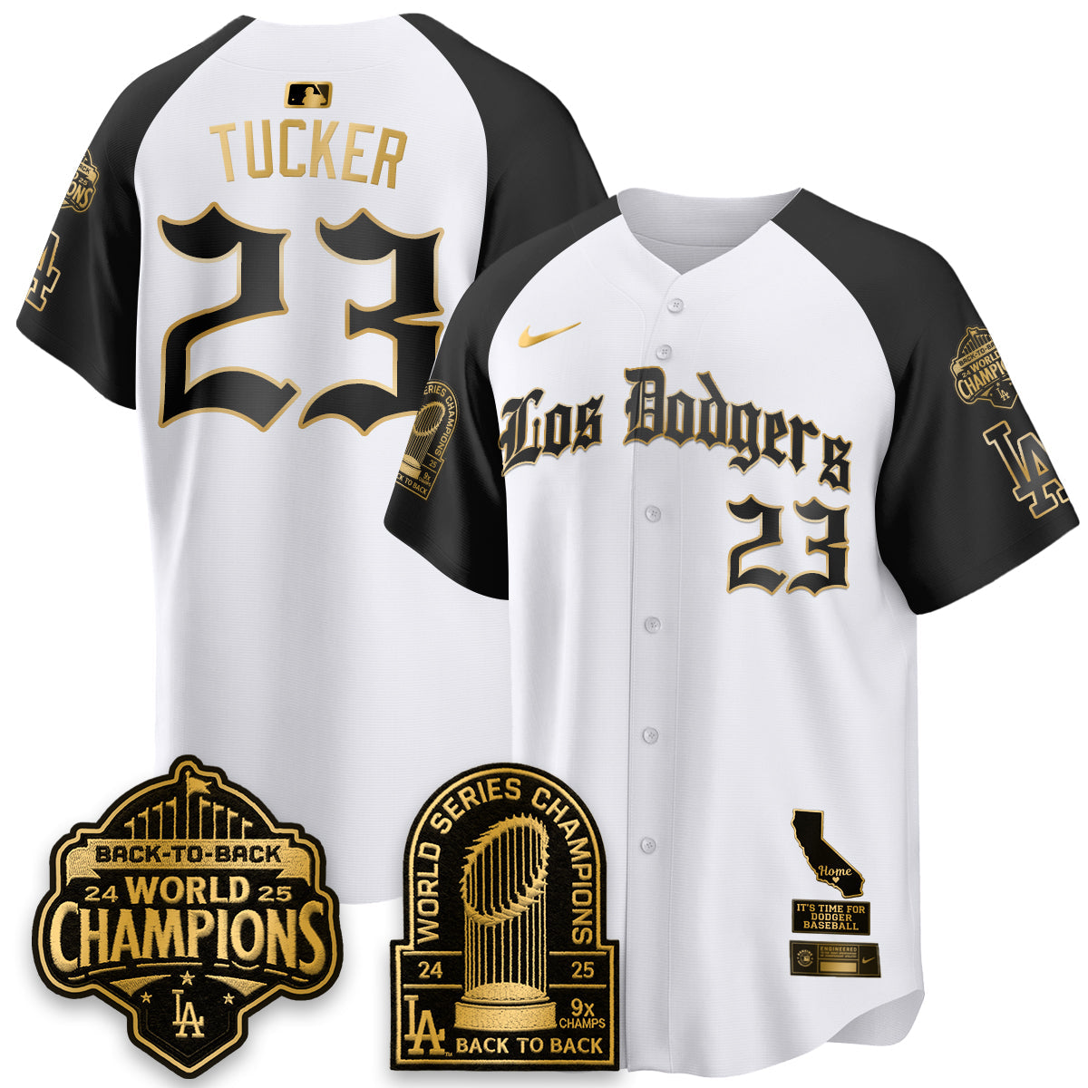 LAD World Series Champions Vapor Premier Limited Gothic Edition Jersey - Stitched