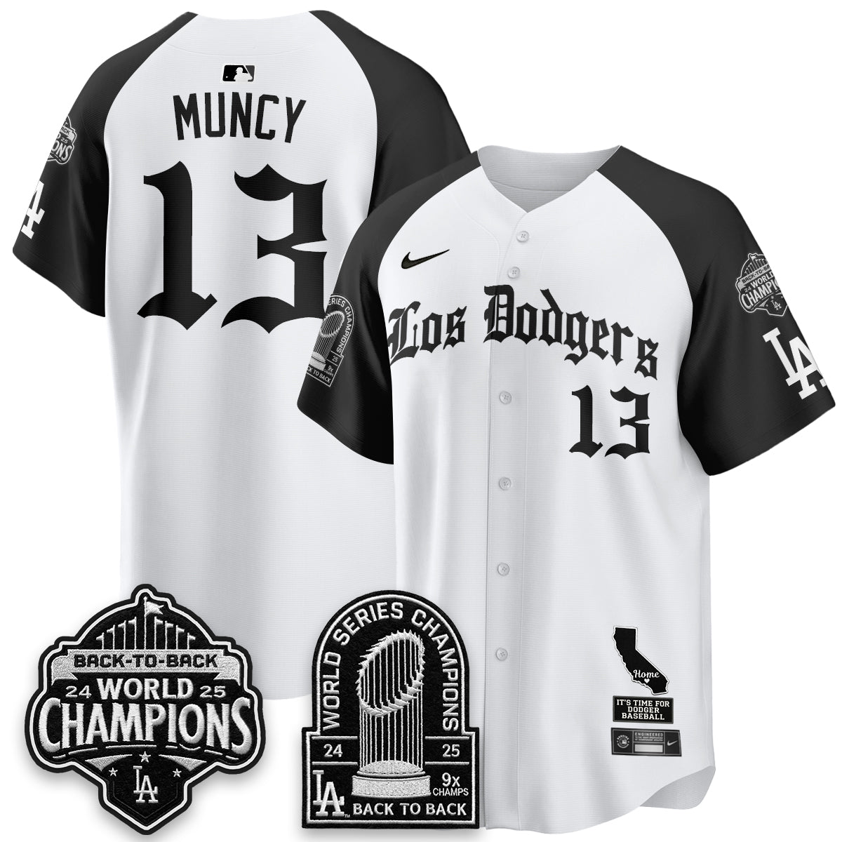 LAD World Series Champions Vapor Premier Limited Gothic Edition Jersey - Stitched