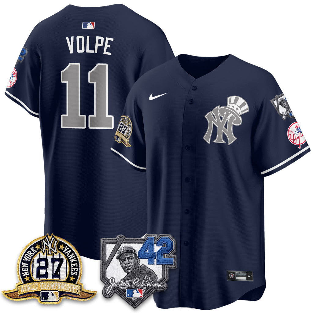 NYY 2026 Jackie Robinson Day Vapor Limited Gold Edition Jersey - Stitched - V2