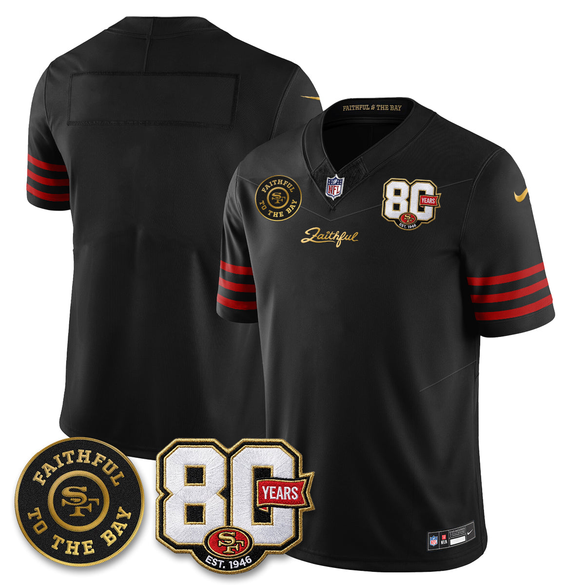 SF “Rivalries” Vapor Limited Jersey - Faithful To The Bay Patch - Stitched