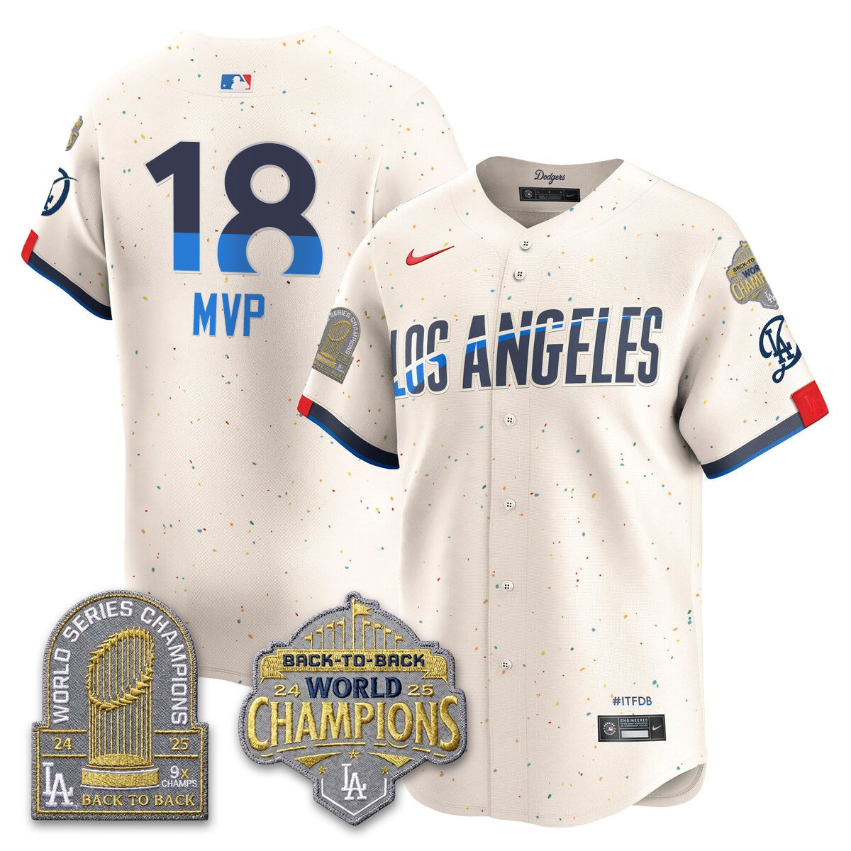 LAD Gold Collection Vapor Limited Jersey - 9x & B2B Champs - Stitched
